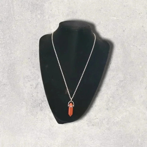 Red Jasper Pendant Necklace - Picture 2 of 3